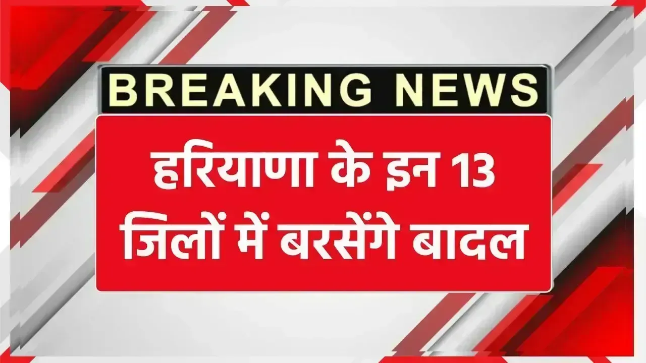 हरियाणा के इन 13 जिलों में बरसेंगे बादल, जाने मौसम विभाग की ताजा भविष्यवाणी Haryana Weather Forecast